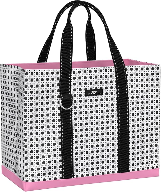 SCOUT Original Deano Tote Large - Durable Lightweight Open Top Beach, Pool & Lake Bag, Inside Zip Pocket, Folds Flat