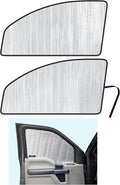 Side Window Front Seat Sunshade Custom Fit for 2017 2018 2019 2020 2021 2022 Ford Super Duty F-250 F250 F-350 F350 - Regular Cab, Super Cab, Super Crew Cab - 2Dr 4Dr (Set of 2) (NOT for E-Series)