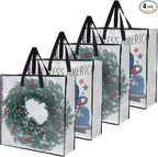 4-Pack Clear Heavy Duty Moving Bags and Storage Bags, 25 Gallon Large Moving Boxes Alternative for Wreath Storage Container, 