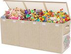 Mabahoo Extra Large Toy Box, Collapsible Sturdy Kids Toy Chest for Boys, Girls, 40"x14"x16" Storage Organizer Toddler Storage