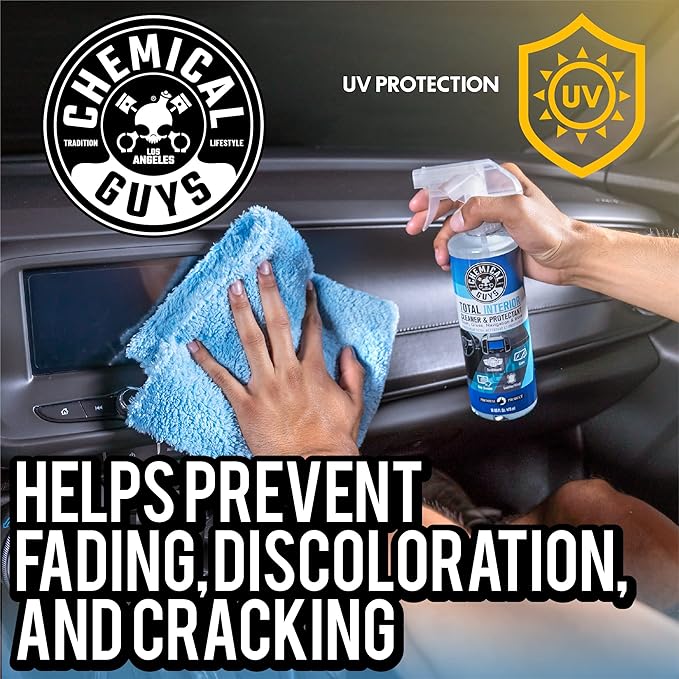 Chemical Guys Total Interior Cleaner & Protectant Interior Cleaner, Cleans & Protects Leather, Vinyl, Plastic, Rubber, Glass 