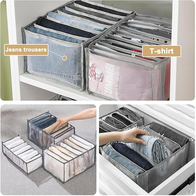 5PCS Wardrobe Clothes Organizer - Foldable Closet Drawer Organizer for Clothes, Portable Closet Organizers and Storage Bins, 