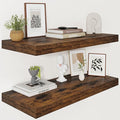 Vivelove 12" Deep Floating Shelves for Wall 30" Long, Wall Shelves for Living Room Bedroom Bathroom Kitchen Laundry Room, Far