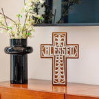 Wall Wooden Cross Christians Spiritual Religious Gifts With Hook on Hanging Wall Or Table With Blessed For Church Home Room D