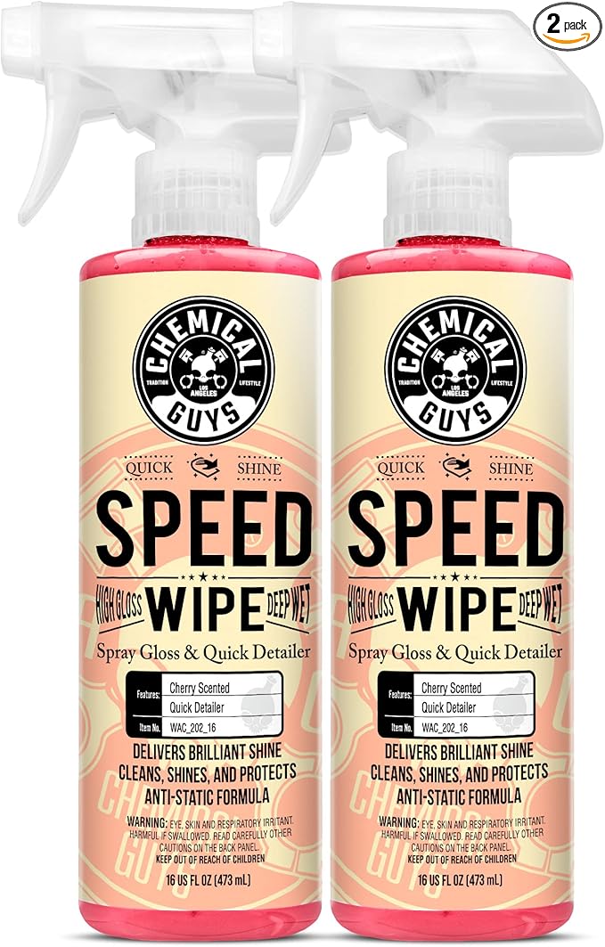 Chemical Guys WAC_202_1602 Speed Wipe Spray Gloss & Quick Detailer, Great for Cars, Trucks, SUVs, Motorcycles, RVs & More, Ch