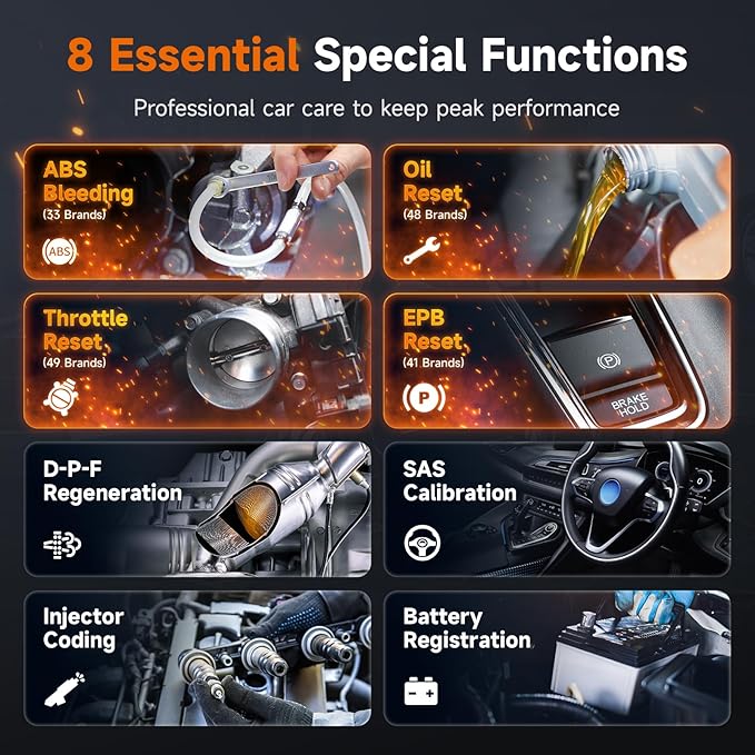 2026 FOXWELL NT624 Elite OBD2 Scanner Upgraded from NT614Elite & NT604Elite Code Reader, All-System OBD2 Scan Tool, 8 Advanced