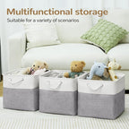 12 x 12 Inch Cube Storage Bins, 4 Pack Fabric Storage Basket with Handles, Foldable Boxes Organizer for Shelf Baskets for Hom