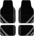 CAR PASS Carpet Car Floor Mats, Edge Leather Waterproof Car Mats with Double Stitch Line and Anti-Slip Backing Design, Fit 95