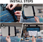 Car Tissue Holder Car Visor Organizer Tissue Box Holder for Car Sun Visor Organizer with Car Vehicle Accessories Essentials Interior for Women Men Dark Blue Crowd Whale Light Ice
