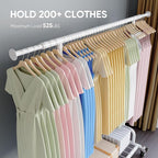 HOKEEPER Clothes Rack Collapsible Clothing Garment Rack Capacity 525LBS Clothing Racks on Wheels Heavy Duty Rolling Clothes R