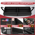 Under Seat Truck Organizer Storage Box with 1 Removable Divider & 5 Storage Mesh Bag, Collapsible Trunk Organizer for Car,