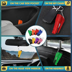 NINEMAX Car Window Breaker Seatbelt Cutter, Pack of 8 Glass Breaker Keychain, 3 In 1 Car Escape Tool Safety Emergency Hammer 