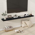 Fun Memories 66 Inch Fireplace Mantel Shelf with Invisible Bracket, 8 Inch Deep Floating Shelf for Living Room, Kitchen, Farm