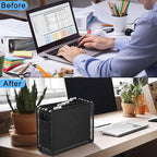 2 Pack Hanging File Holder, 10 Hanging Folders, Metal Mesh, Letter Size Folder Storage, Desktop Storage Cabinets, Office Scho