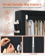 CASAMAYA Portable Closet, 81.1 Inch Extra Large Capacity Wardrobe Closet with Cover, Clothes Storage Organizer with Shelves a