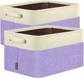 BALEINE 2 Pack Fabric Closet Storage Bins for Shelves, Linen Closet Organizers and Storage, Decorative Baskets for Organizing