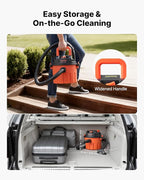 VEVOR Dry Vacuum Cleaner, 2.6 Gallon 2.5 Peak HP Portable Shop Vac with 800W Input Power, Various Nozzles, 1.25in Diameter x 