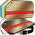 Heavy Duty Metal Luggage Tags for Suitcases| Indestructible Aluminum Travel Tag w/Steel Cable Loop & Smart Lost Bag Recovery,