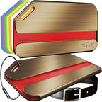 Heavy Duty Metal Luggage Tags for Suitcases| Indestructible Aluminum Travel Tag w/Steel Cable Loop & Smart Lost Bag Recovery,