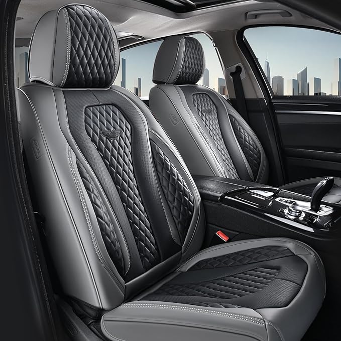 Coverado Car Seat Covers Full Set, Black Seat Covers, Automotive Car Seat Cover, Car Seat Cushion, Car Seat Covers Front Seat