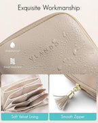 VLANDO Small Jewelry Travel Case,Gifts for Women,Jewelry Pouch Bags with Zipper,Velvet Jewelry Organizer Storage Bag for Brac