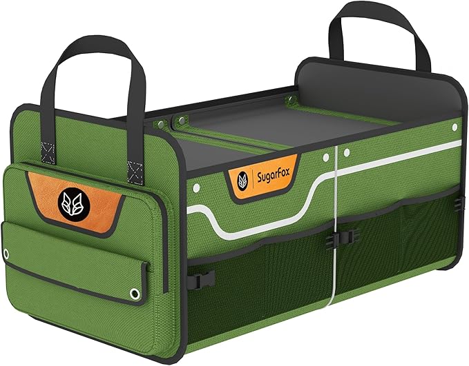 Trunk Organizer, Heavy-Duty Storage for Car & SUV, Foldable Waterproof Car Organizer with Cooler, Collapsible Multi-Compartment