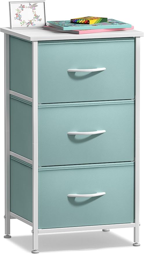 Sorbus Nightstand with 3 Drawers - Bedside Furniture & Accent End Table Chest for Home, Bedroom Accessories, Office, College 