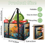 Reusable Grocery Bag, Foldable Large Shopping Tote Bag for Groceries Kitchen Picnic Car Trunk