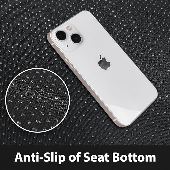 CAR PASS Comfortable 3D Foam Mesh Leather Car Seat Covers Front, Air Cool Mesh Breathable Front Seat Covers for Car, Universa