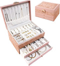 TOFUNTOY Jewelry Organizer Box, Large Jewelry Boxes for Women, 3-Layer Jewelry Holder Organizer for Necklace Earrings Rings B