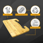 EcoNour 2 in 1 Car Steering Wheel Desk | Lap Desk for Convenient Working | Bamboo Trays for Eating | Interior Accessories for Truck Drivers | Lightweight Wooden Tray with Easy Storage