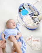 Maliton Baby Diaper Caddy Organizer, Cotton Rope Diaper Caddy Basket, Large Storage Basket for Newborn Boys and Girls, Gift f
