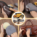 7 Pcs Leather Cleaner Boots Shoes Care Kit-3.52oz Saddle Soap for Leather Items Cleaning, 3.52oz Mink Oil for Shoes Polishing