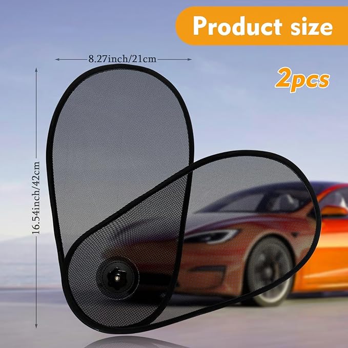 1 Pack Car Window Shades for Baby - Rotatable Sun Visor for Side Window, Fits Driver/Passenger/Rear Windows, Mesh Sun