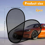 2 Pack Car Window Shades for Baby - Rotatable Sun Visor for Side Window, Fits Driver/Passenger/Rear Windows, Mesh Sun Blocker with Suction Cups