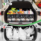 Reusable Grocery Bags Heavy Duty Shopping Bags Foldable Large Tote Bags with Long Handles & Hard Bottom