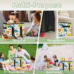Reusable Grocery Bag, Foldable Large Shopping Tote Bag for Groceries Kitchen Picnic Car Trunk