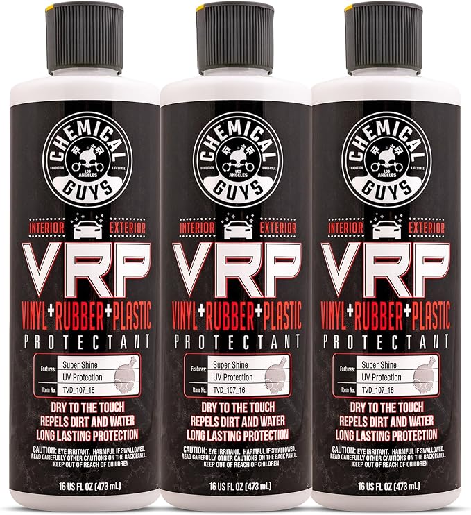 Chemical Guys VRP Vinyl, Rubber, and Plastic Dressing - Tire Dressing, Non-Greasy, Dry-to-the-Touch Shine for Tires, Trim, an