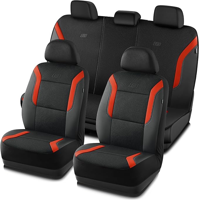 Skechers Memory Foam Car Seat Covers, Air Cool Mesh Thick Seat Covers, Car Seat Full Sets, Airbag Compatible, Automotive Comf