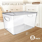 theaoo Large Stackable Refrigerator Organizer Bins