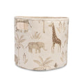 Crane Baby Fabric Round Nursery Storage Basket, Toy Storage, Safari Animal, 13"x12", Toy Basket, Baby Storage Organizer, Toy 