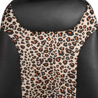 AUTOFAN Universal Fit Front Car Seat Covers (2-Pack) – Premium PU Leather with Leopard Print Design, Airbag Compatible, Easy 