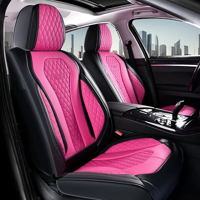 Coverado Auto Seat Covers, Car Seat Covers Full Set, Rose Car Seat Cover, Driver Seat Covers Front Seats Rear Seat Cover, Lux