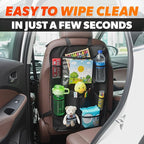 2 Pcs Backseat Car Organizer - Universal 23.4x16" Back Seat Car Organizer with 9 Large Pockets & Clear Tablet Holder, Made of Reliable Polyester with Long and Strong Straps - Easy to Attach & Clean