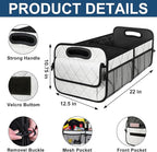 Deosk Trunk Organizer with 6 Pockets - Car Storage Accessory for SUVs, Minivans, and Trucks - 50L Waterproof Polyester