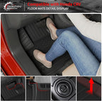 Floor Mats Compatible with 2023 2024 2025 2026 Honda CRV Cargo Mats Liner TPE Back Seat Cover Trunk Mats Fuel 2024 CR-V Accessories Non-Hybrid (Lower Deck, Trunk Mat+Backrest Mats+Floor Mats)