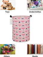 QUEENLALA Large Storage Basket,Laundry Hamper/Bathroom/Home Decor/Collapsible Round Storage Bin,Boys and Girls Hamper/Boxes/C