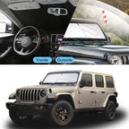Front Windshield Sun Shade Foldable Front Window Sun Shade Windshield Shade Fit for 2018-2026 Jeep Wrangler JL & 2/4 Door 4XE & 2020-2026 Jeep Gladiator JT Block UV Rays
