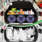Reusable Grocery Bags Heavy Duty Shopping Bags Foldable Large Tote Bags with Long Handles & Hard Bottom