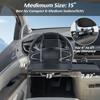 Paffenery Large Car Steering Wheel Tray Back Seat Headrest Tray with Phone Holder, Steering Wheel Desk Food Table for Car Laptop Mount Steering Wheel for Large SUVs, Trucks & Vans,14"